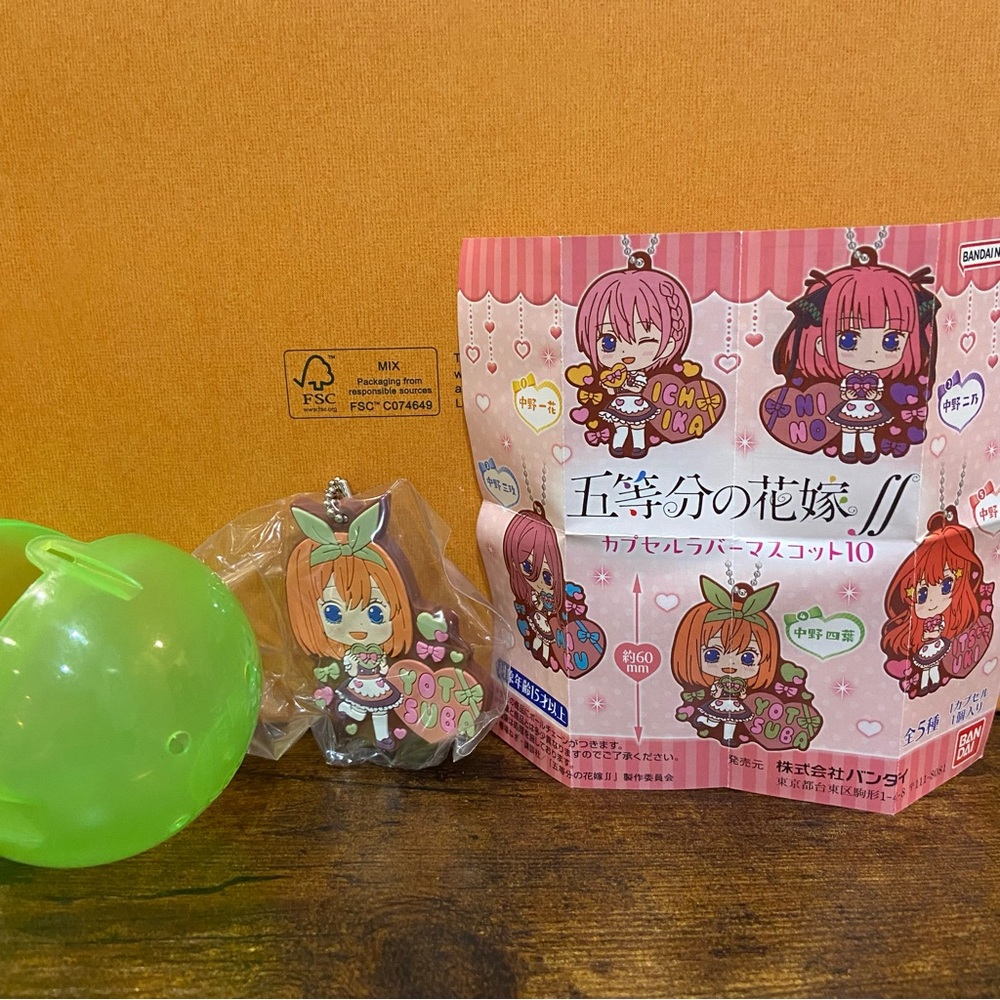 Yotsuba Quintessential Quintuplets Anime Rubber Mascot Gashapon Capsule Bandai